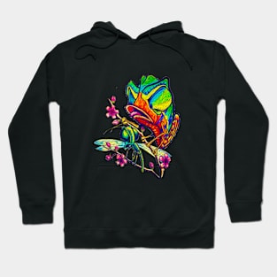 Chameleon Attack! New School Original Art Bright Colors T-Shirt Hoodie